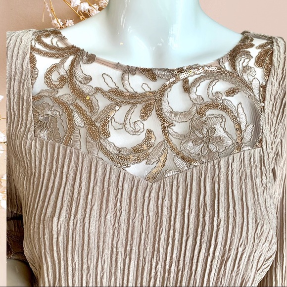 BRIANNA MILAY ALMOND MIDI DRESS. WOMEN’S SIZE 10 - Picture 5 of 12